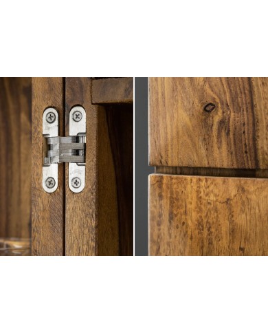 Bar bois pliant massif de sheesham naturel 130 cm TESSELA
