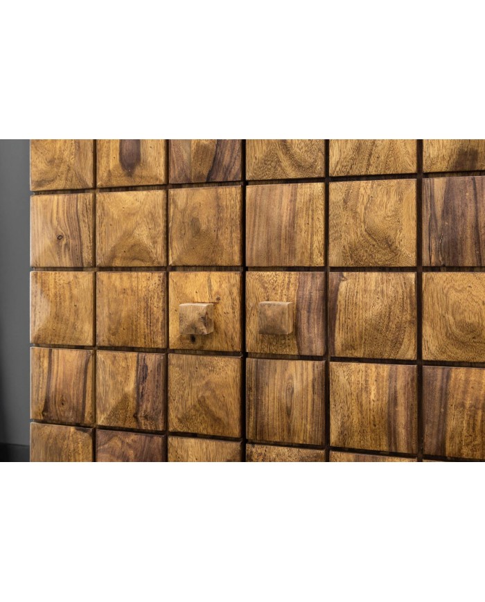 Bar bois pliant massif de sheesham naturel 130 cm TESSELA