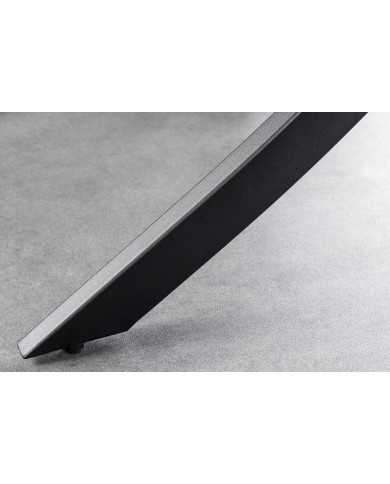 Table céramique ronde 120 cm pieds métal design noir - CERAMICA