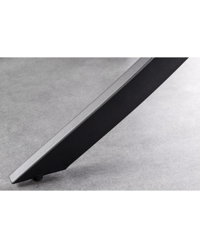 Table céramique ronde 120 cm pieds métal design noir - CERAMICA