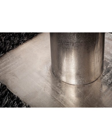 Table  plateau verre trempé 8 mm Socle hélice  TURBINE