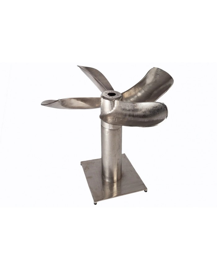 Table  plateau verre trempé 8 mm Socle hélice  TURBINE