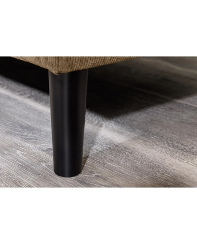 Canapé d'angle réversible 220 cm tissu côtelé taupe BERGEN