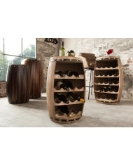 Casier à vin fût de tonneau en sapin 14 bouteilles CAVISTA 60 cm