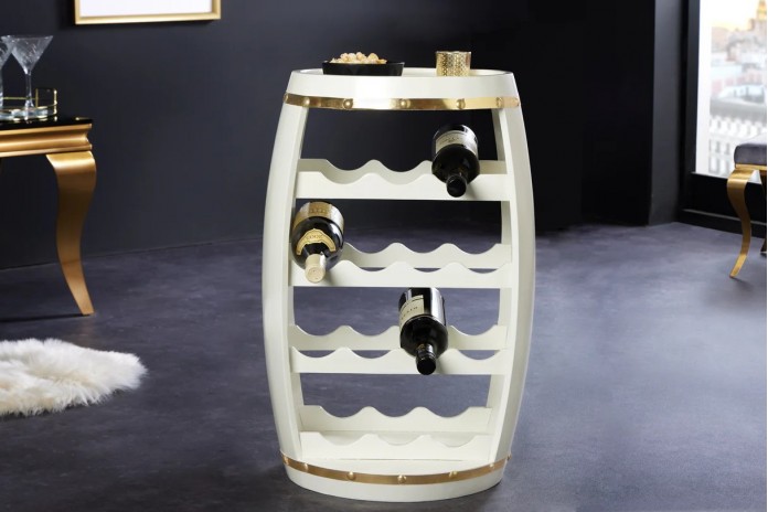 Tonneau à vin pour 14 bouteilles en bois de pin blanc CAVISTA 65 cm
