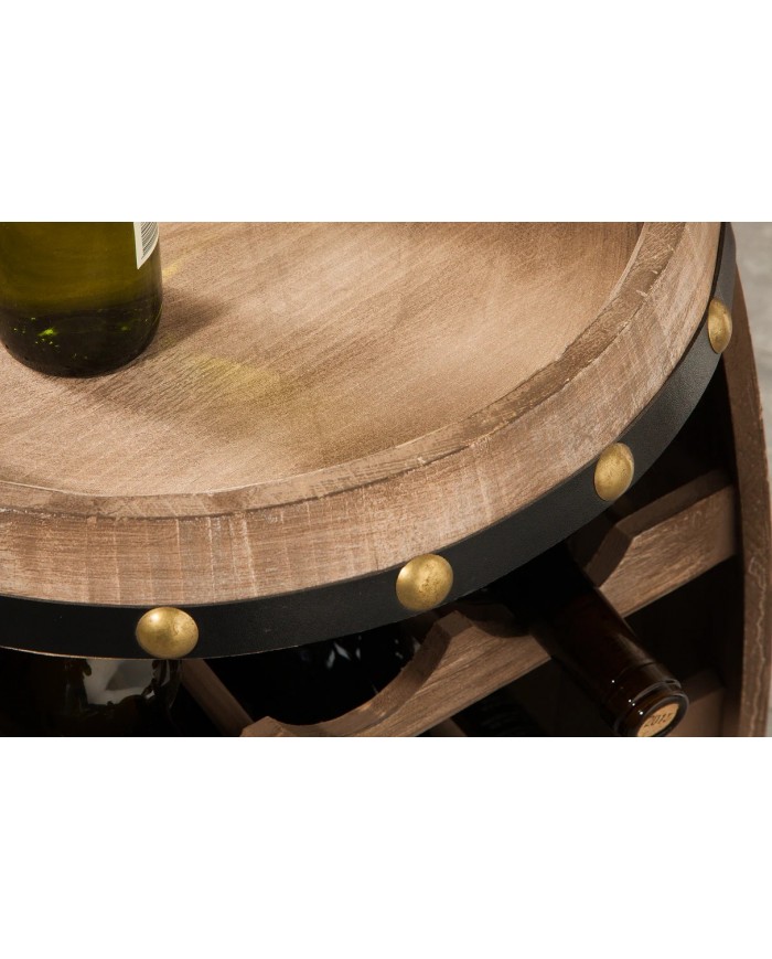 Casier à vin fût de tonneau en sapin 23 bouteilles CAVISTA 80 cm