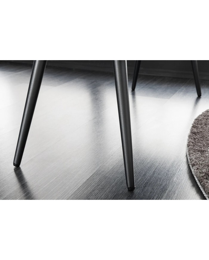Banc 100 cm bouclé champagne grège pieds métal noir BOUNTY