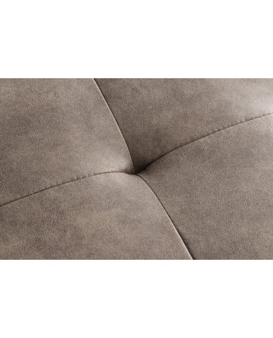 Banc 100 cm taupe microfibre et métal noir BOUNTY