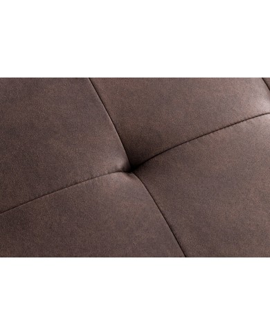 Banc 100 cm microfibre chocolate Et métal noir BOUNTY