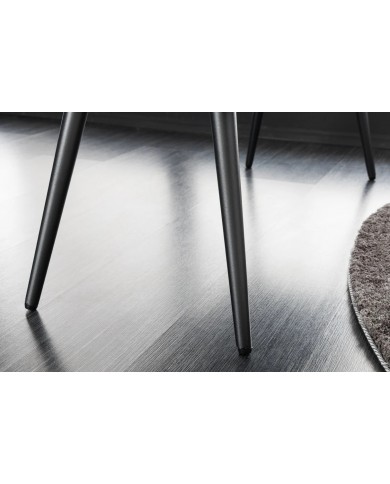 Banc 100 cm microfibre chocolate Et métal noir BOUNTY