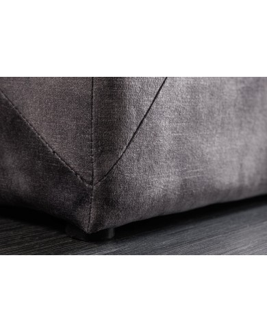 Banc Coffre 140cm microfibre gris antique VELUTO
