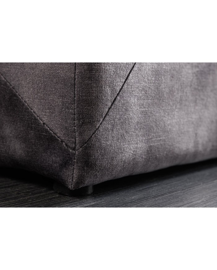 Banc Coffre 140cm microfibre gris antique VELUTO