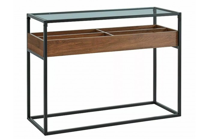 Console Design  – Élégance et Rangement Pratique avec Plateau en Verre Harmony C