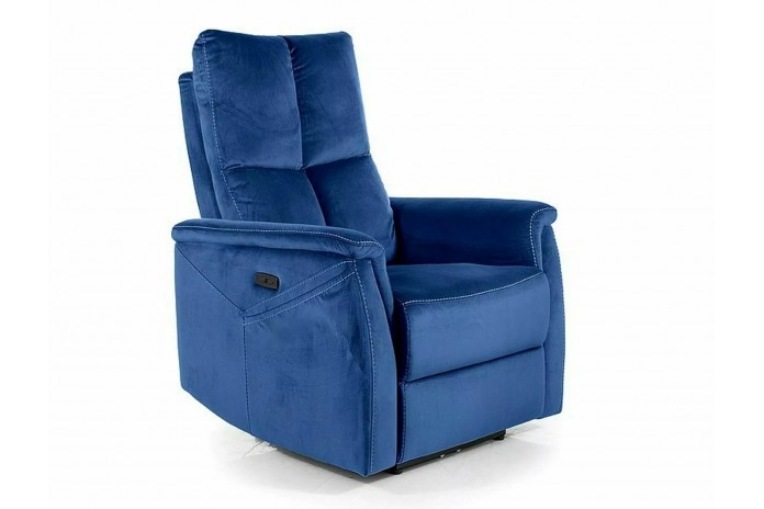Fauteuil Électrique Relaxant - Massage, Inclinaison et Levage Électrique  NEPTUNE M Bleu