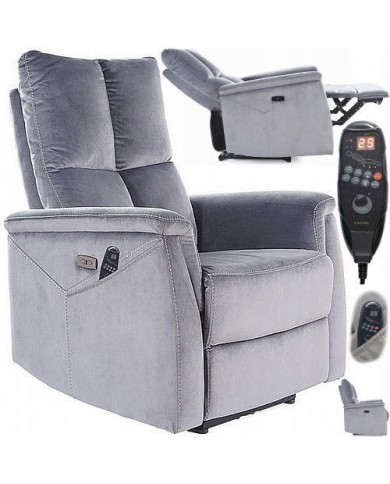 Fauteuil Électrique Relaxant - Massage, Inclinaison et Levage Électrique NEPTUNE M vert