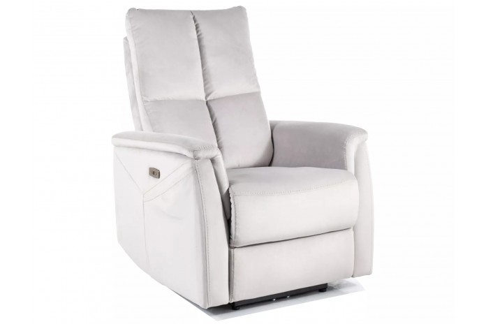 Fauteuil Électrique Relaxant - Massage, Inclinaison et Levage Électrique  NEPTUNE M gris clair