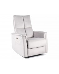 Fauteuil Électrique Relaxant - Massage, Inclinaison et Levage Électrique  NEPTUNE M gris clair