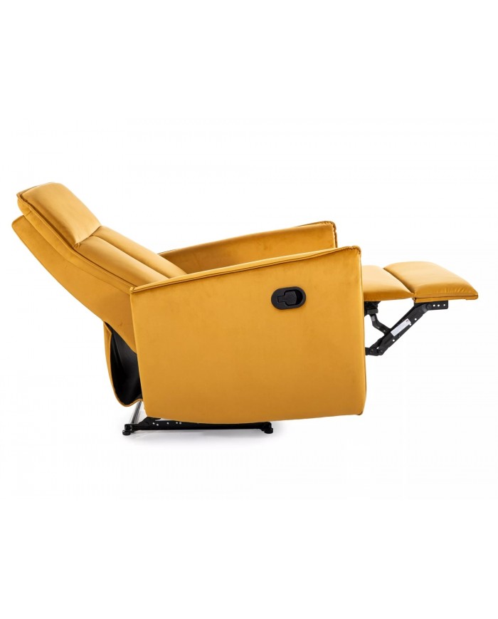Fauteuil inclinable velours Inclinaison et Levage facile NOKI curry