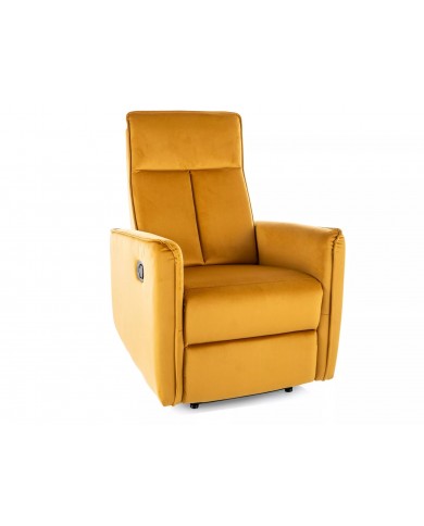 Fauteuil inclinable velours Inclinaison et Levage facile NOKI curry