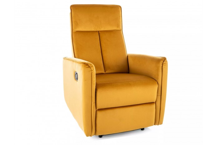 Fauteuil inclinable velours Inclinaison et Levage facile NOKI curry