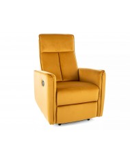 Fauteuil inclinable velours Inclinaison et Levage facile NOKI curry