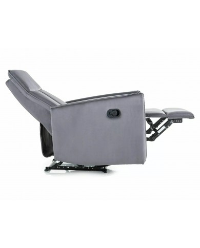 Fauteuil inclinable velours Inclinaison et Levage facile NOKI gris Bluvel 14