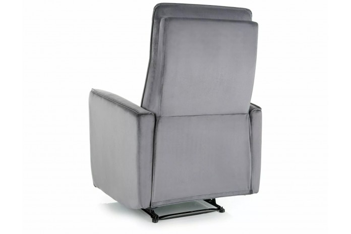 Fauteuil inclinable velours Inclinaison et Levage facile NOKI gris Bluvel 14