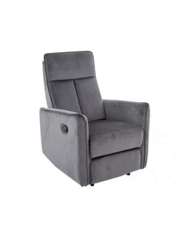 Fauteuil inclinable velours Inclinaison et Levage facile NOKI gris Bluvel 14
