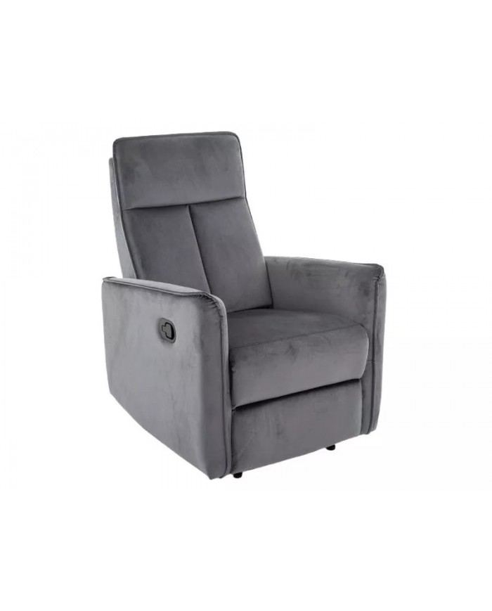 Fauteuil inclinable velours Inclinaison et Levage facile NOKI gris Bluvel 14