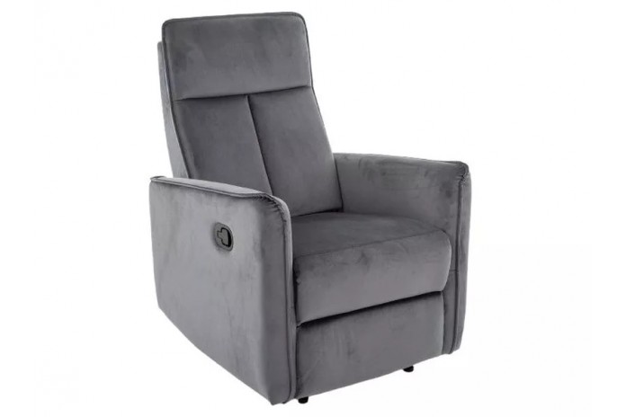 Fauteuil inclinable velours Inclinaison et Levage facile NOKI gris Bluvel 14
