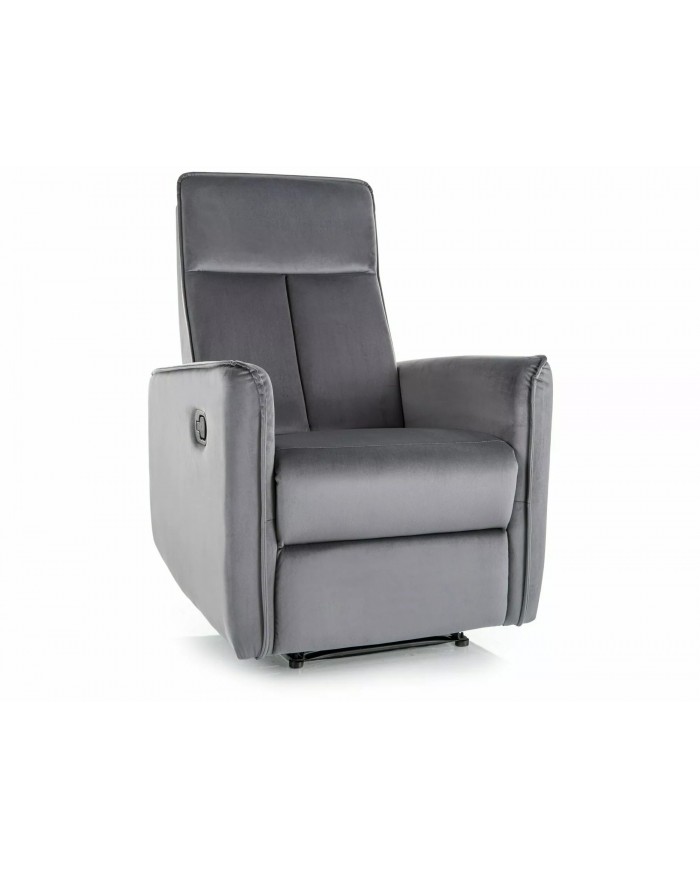 Fauteuil inclinable velours Inclinaison et Levage facile NOKI gris Bluvel 14