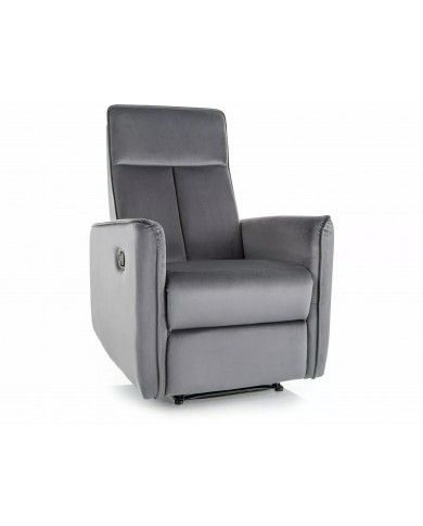 Fauteuil inclinable velours Inclinaison et Levage facile NOKI gris Bluvel 14