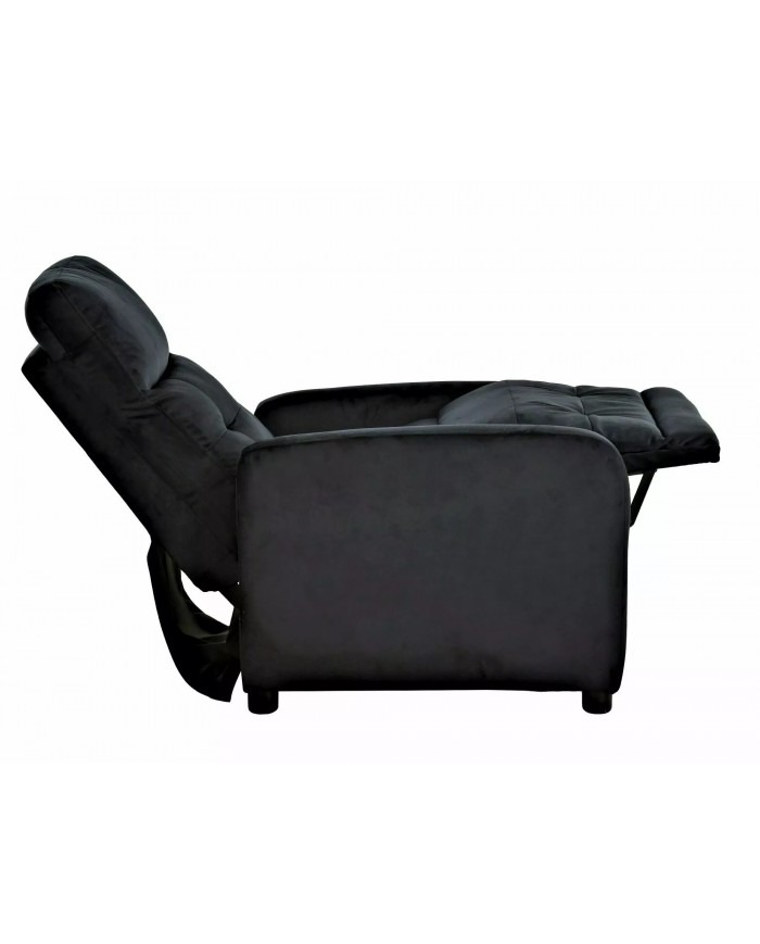 Offre commerciale exceptionnelle : Fauteuil Inclinable Tissu Velours noir Lotus