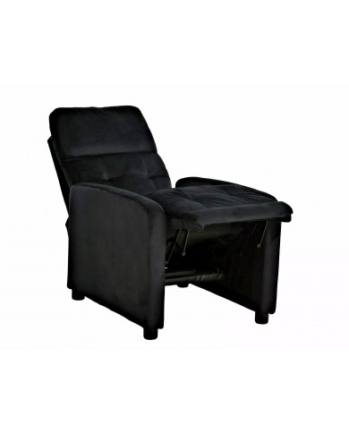 Offre commerciale exceptionnelle : Fauteuil Inclinable Tissu Velours noir Lotus