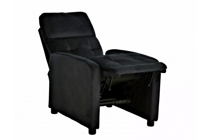 Offre commerciale exceptionnelle : Fauteuil Inclinable Tissu Velours noir Lotus