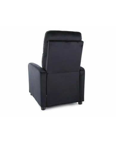 Offre commerciale exceptionnelle : Fauteuil Inclinable Tissu Velours noir Lotus