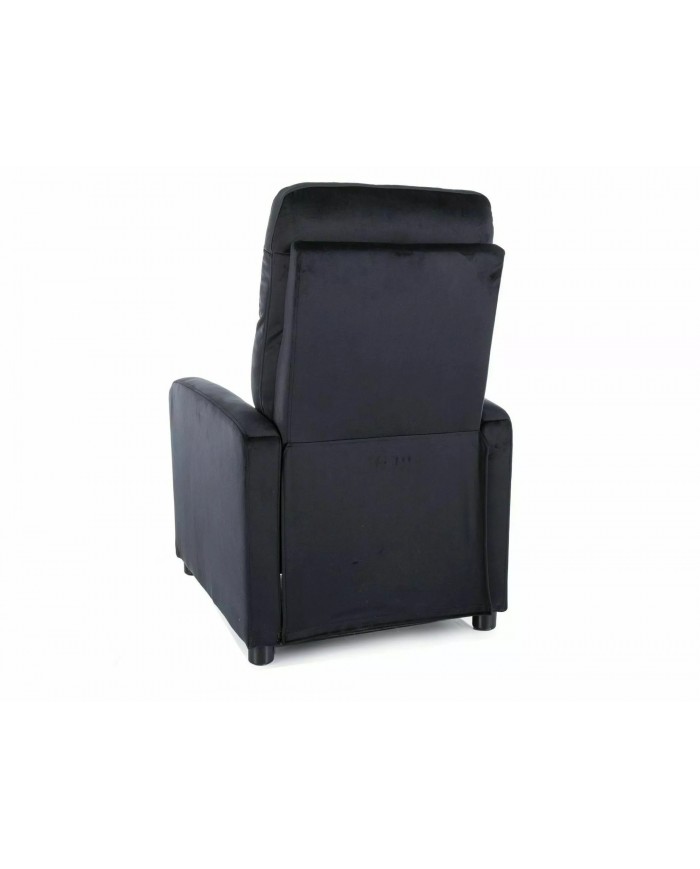 Offre commerciale exceptionnelle : Fauteuil Inclinable Tissu Velours noir Lotus