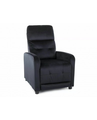 Offre commerciale exceptionnelle : Fauteuil Inclinable Tissu Velours noir Lotus