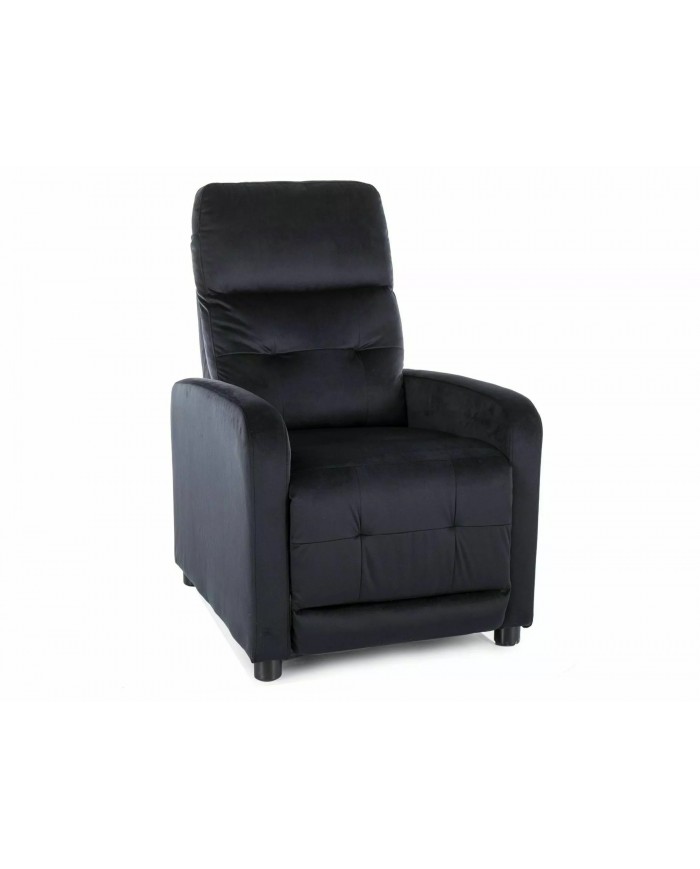 Offre commerciale exceptionnelle : Fauteuil Inclinable Tissu Velours noir Lotus