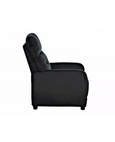 Offre commerciale exceptionnelle : Fauteuil Inclinable Tissu Velours noir Lotus