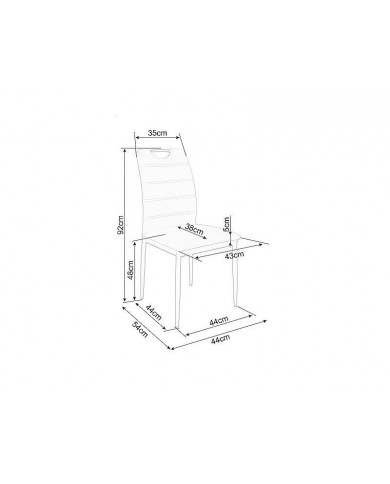Chaise tissu ou velours avec poignée et pieds métal RICK – Élégance et Confort au Quotidien