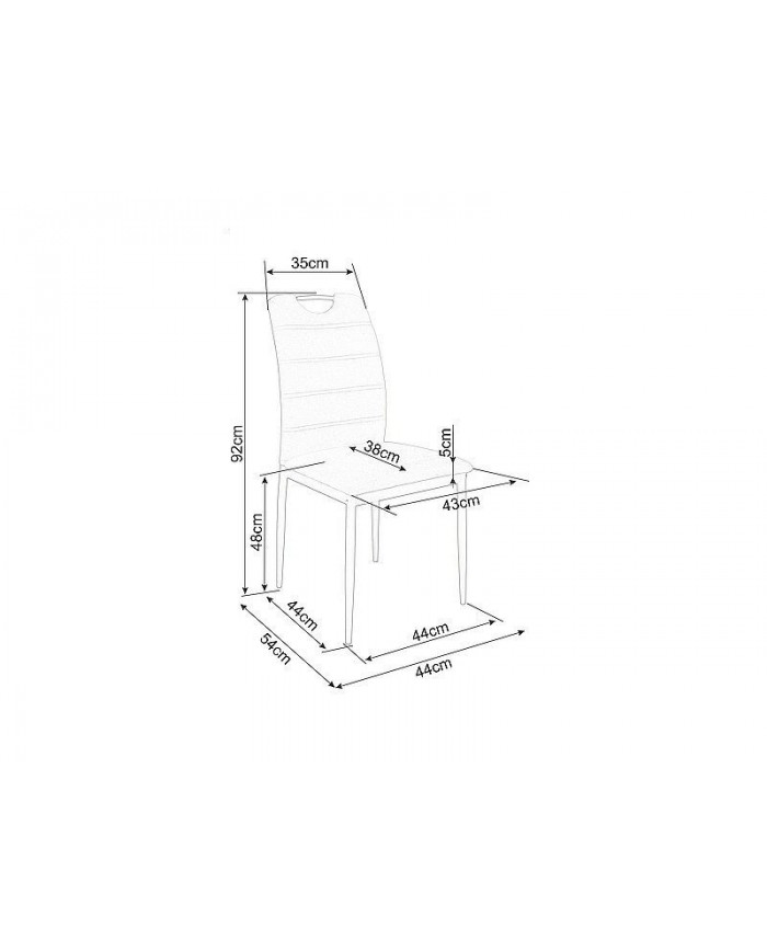 Chaise tissu ou velours avec poignée et pieds métal RICK – Élégance et Confort au Quotidien