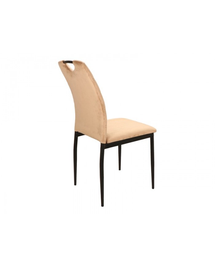 Chaise tissu ou velours avec poignée et pieds métal RICK – Élégance et Confort au Quotidien
