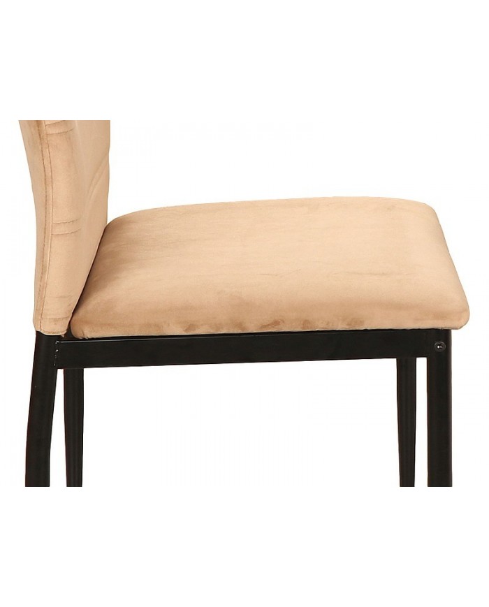 Chaise tissu ou velours avec poignée et pieds métal RICK – Élégance et Confort au Quotidien