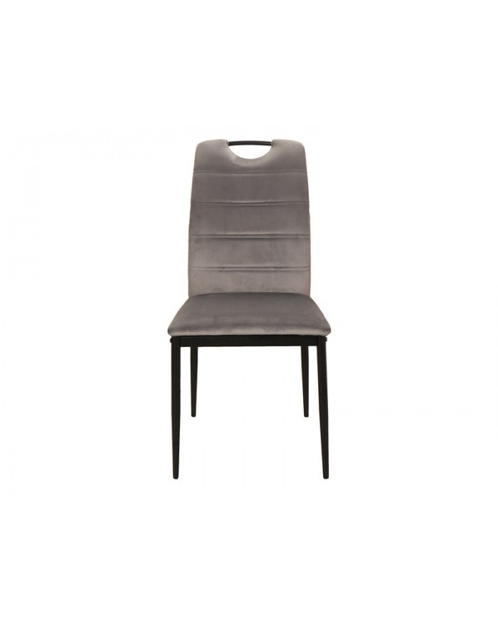 Chaise tissu ou velours avec poignée et pieds métal RICK – Élégance et Confort au Quotidien