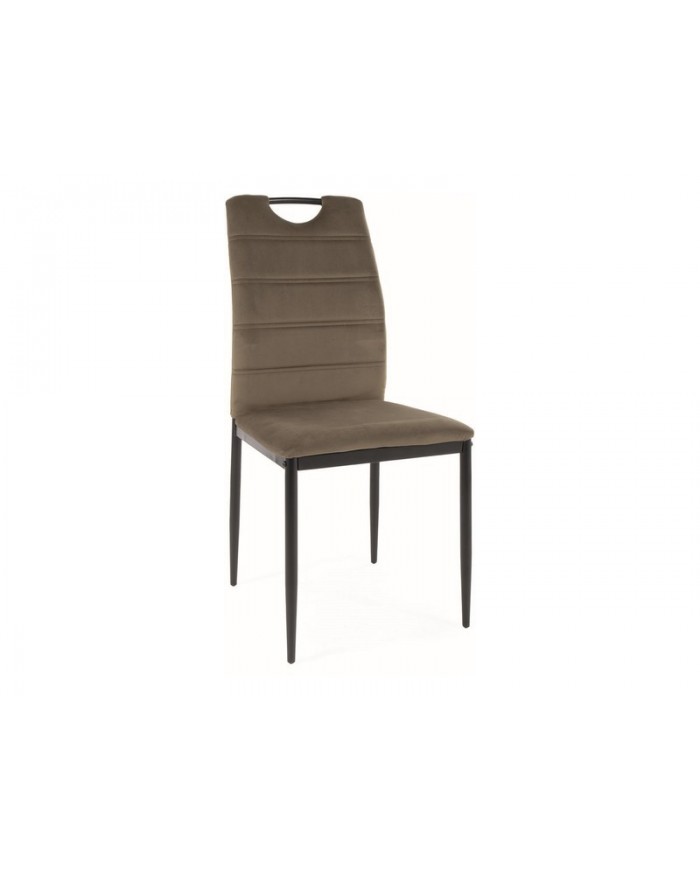 Chaise tissu ou velours avec poignée et pieds métal RICK – Élégance et Confort au Quotidien