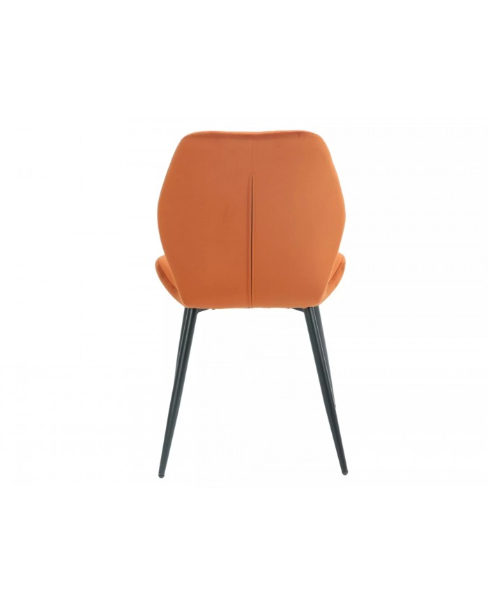 Chaise rembourrée en velours avec pieds en métal JAKE