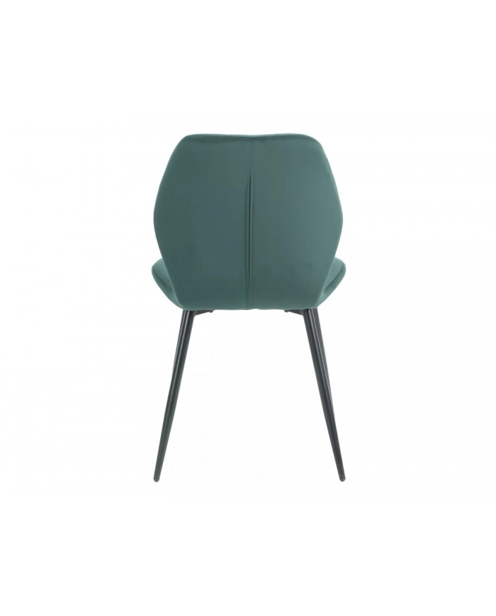 Chaise rembourrée en velours avec pieds en métal JAKE