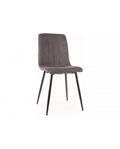 Chaises rembourrée en tissu ou velours avec pieds en métal Alan