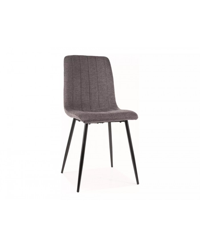 Chaises rembourrée en tissu ou velours avec pieds en métal Alan